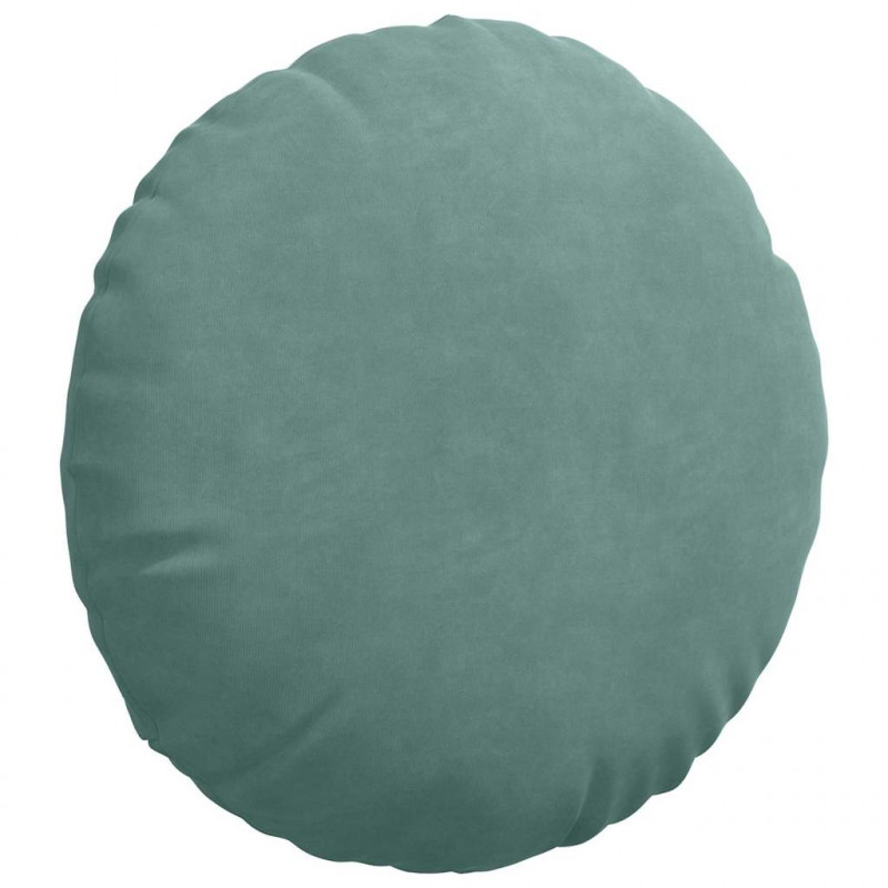 Poduszki na siedziska 2 pcs Zielony morski Ø 40 x 13 cm Aksamit