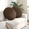 Poduszki na siedziska 2 pcs Brązowy Ø80 x 29 cm tkanina