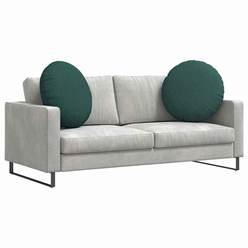 Poduszki na siedziska 2 pcs Ciemna zieleń Ø80 x 29 cm tkanina