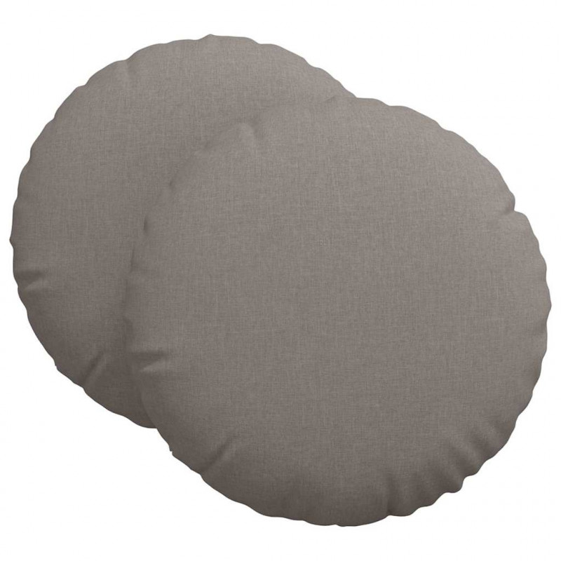 Poduszki na siedziska 2 pcs Ciemnoszary Ø80 x 29 cm tkanina