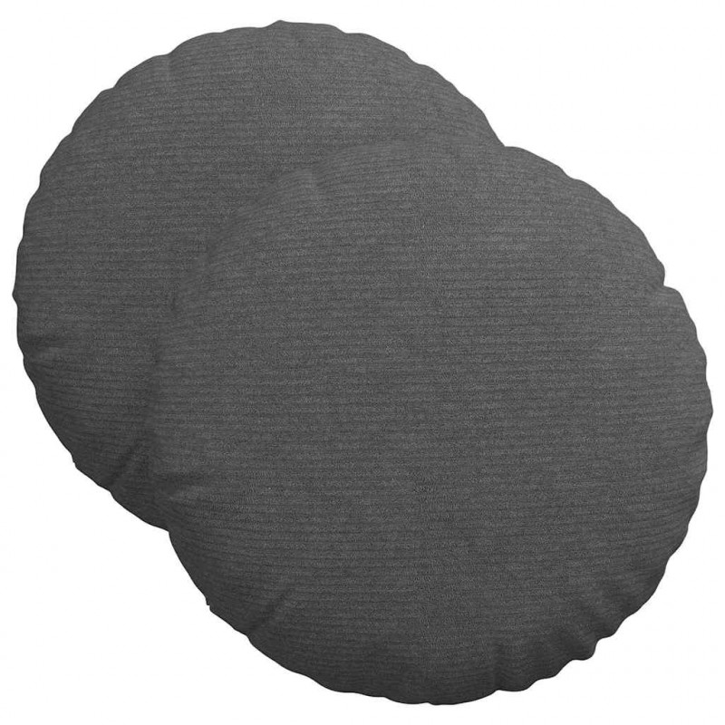 Poduszki na siedziska 2 pcs Ciemnoszary Ø 40 cm