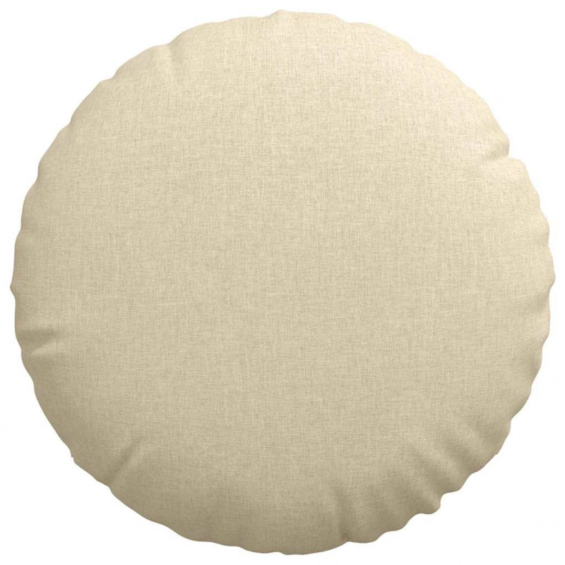 Poduszki na siedziska 2 pcs Kremowy Ø80 x 29 cm tkanina