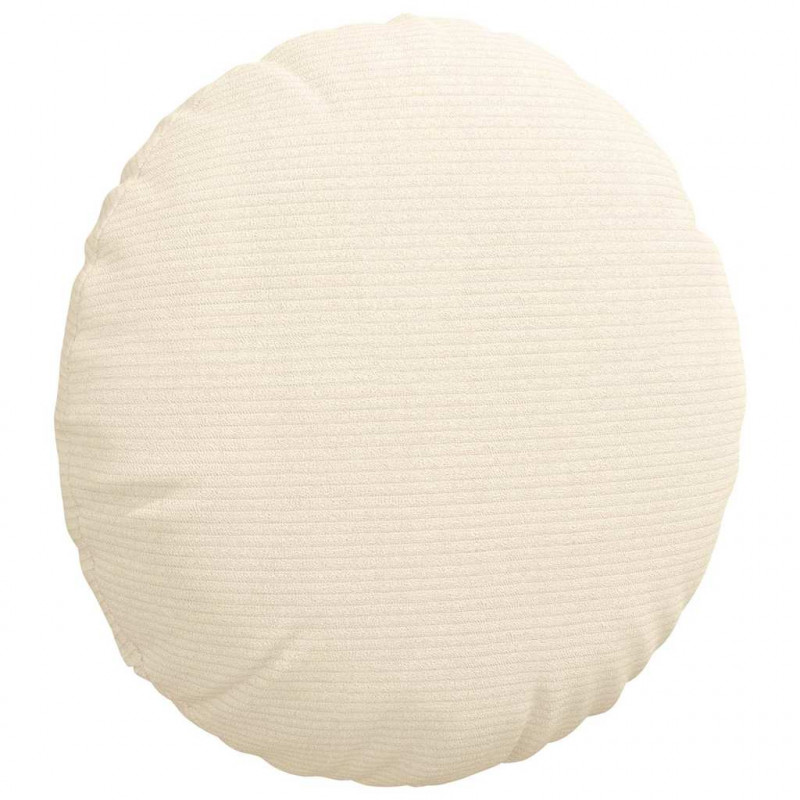 Poduszki na siedziska 2 pcs Kremowy Ø 40 cm Tkanina sztruksowa