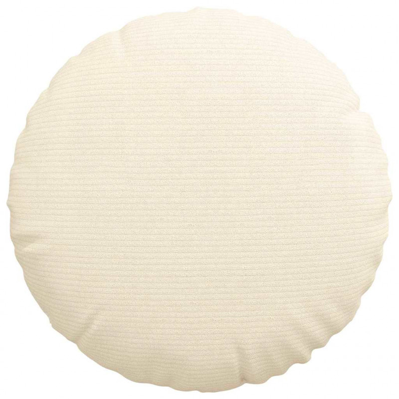 Poduszki na siedziska 2 pcs Kremowy Ø 40 cm Tkanina sztruksowa