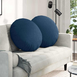 Poduszki na siedziska 2 pcs Niebieski Ø80 x 29 cm tkanina
