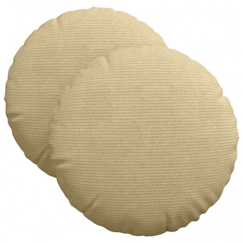 Poduszki na siedziska 2 pcs Szary zielony Ø 40 cm