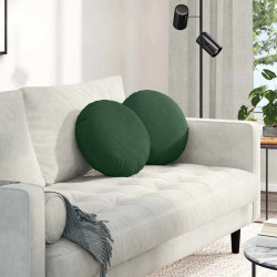 Poduszki na siedziska 2 pcs Ciemna zieleń Ø 40 cm