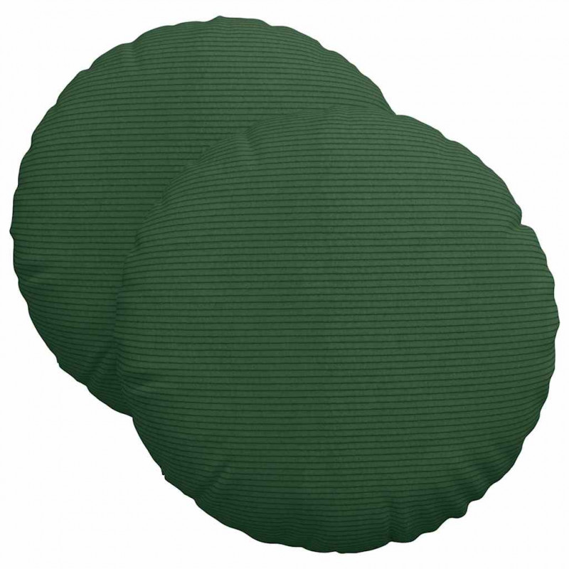 Poduszki na siedziska 2 pcs Ciemna zieleń Ø 40 cm