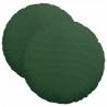 Poduszki na siedziska 2 pcs Ciemna zieleń Ø 40 cm