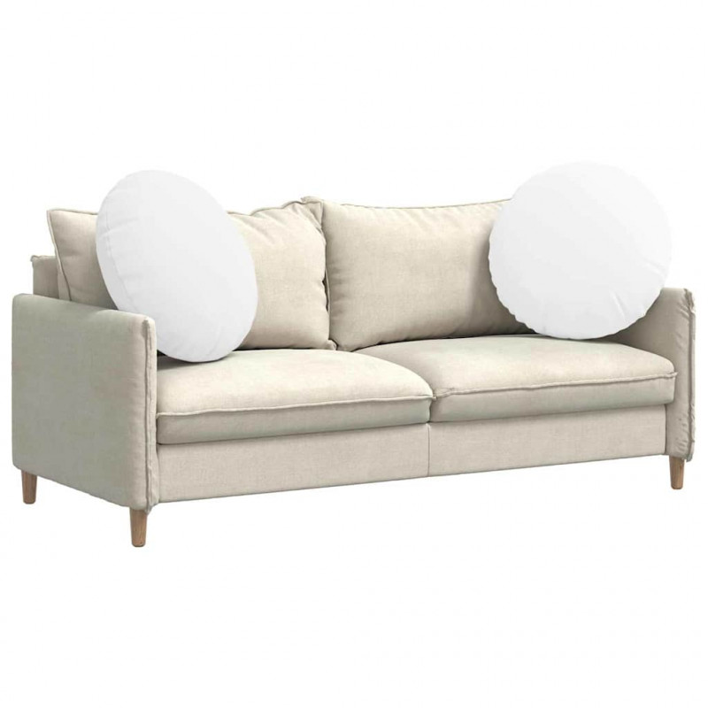 Poduszki na siedziska 2 pcs Biały Ø80 x 29 cm tkanina