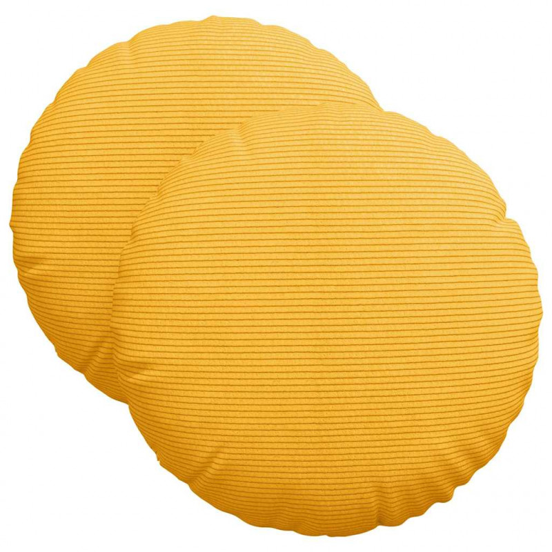 Poduszki na siedziska 2 pcs Jasnożółty Ø 40 cm