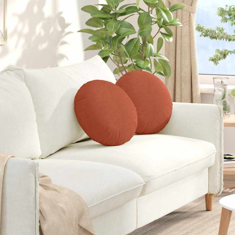 Poduszki na siedziska 2 pcs Czerwono-pomarańczowy Ø 40 cm