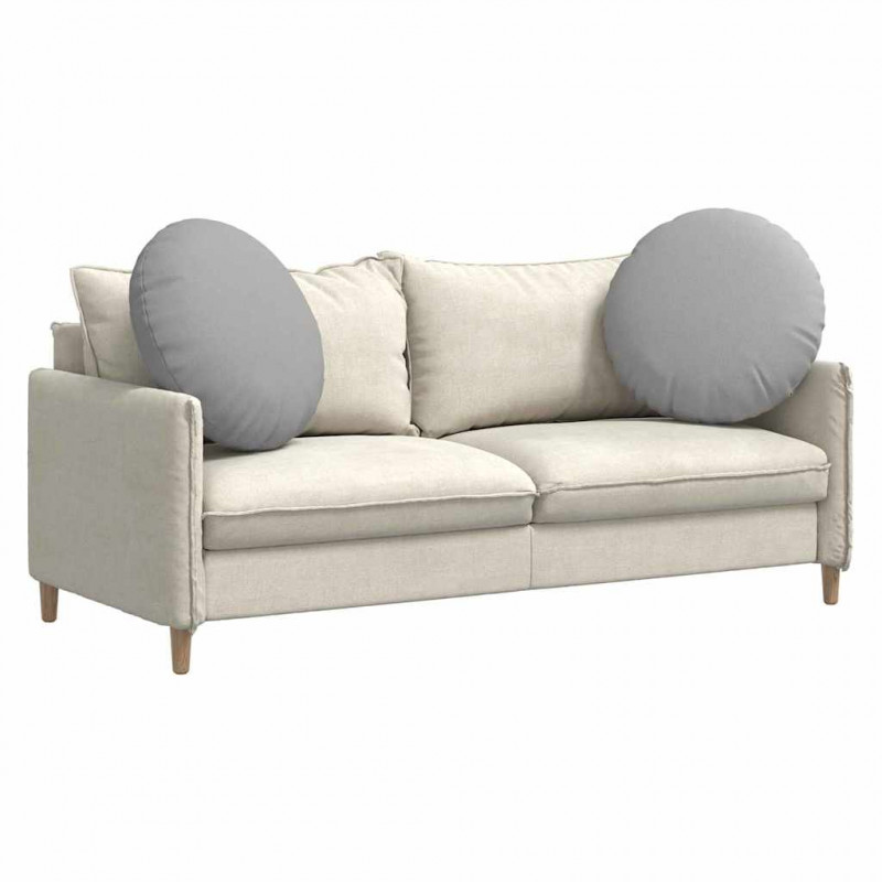 Poduszki na siedziska 2 pcs Szary chmur Ø80 x 29 cm tkanina