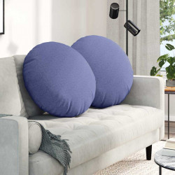 Poduszki na siedziska 2 pcs Niebieski dżins Ø80 x 29 cm tkanina