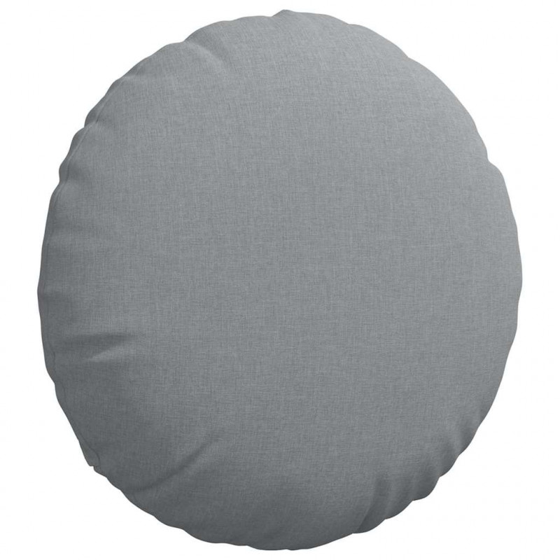Poduszki na siedziska 2 pcs Jasnoszary Ø50 x 19 cm tkanina