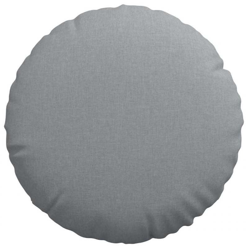 Poduszki na siedziska 2 pcs Jasnoszary Ø50 x 19 cm tkanina