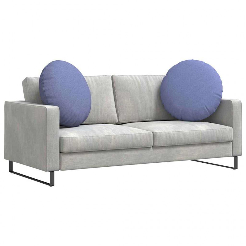 Poduszki na siedziska 2 pcs Niebieski dżins Ø80 x 29 cm tkanina