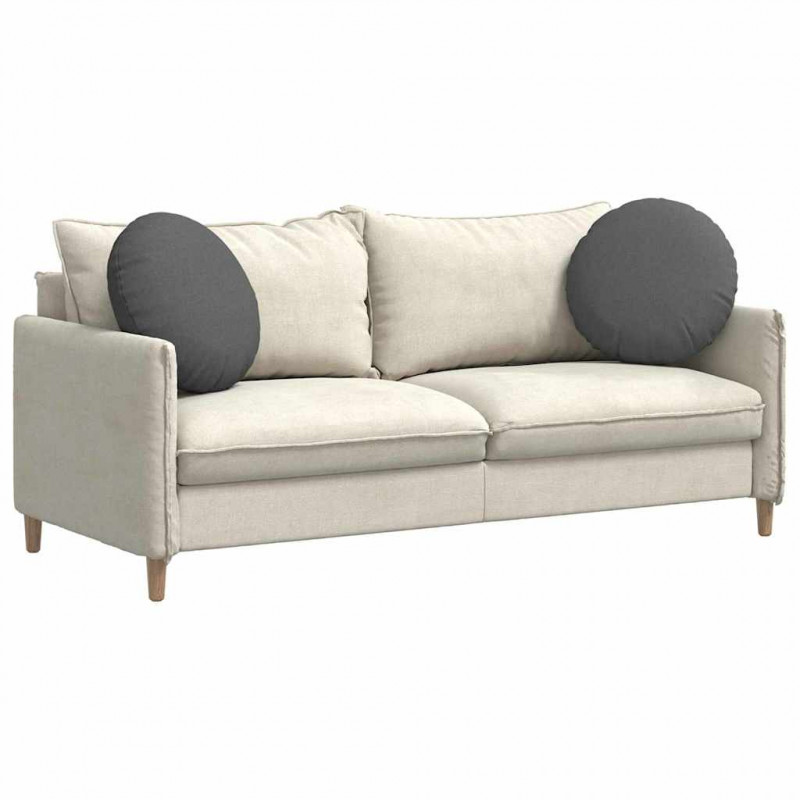 Poduszki na siedziska 2 pcs Ciemnoszary Ø50 x 19 cm tkanina