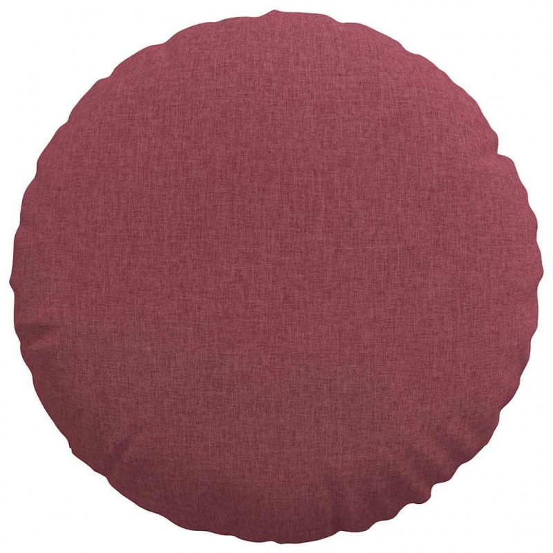 Poduszki na siedziska 2 pcs Czerwone wino Ø50 x 19 cm tkanina