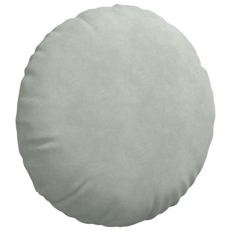 Poduszki na siedziska 2 pcs Jasnoszary Ø 40 x 13 cm Aksamit