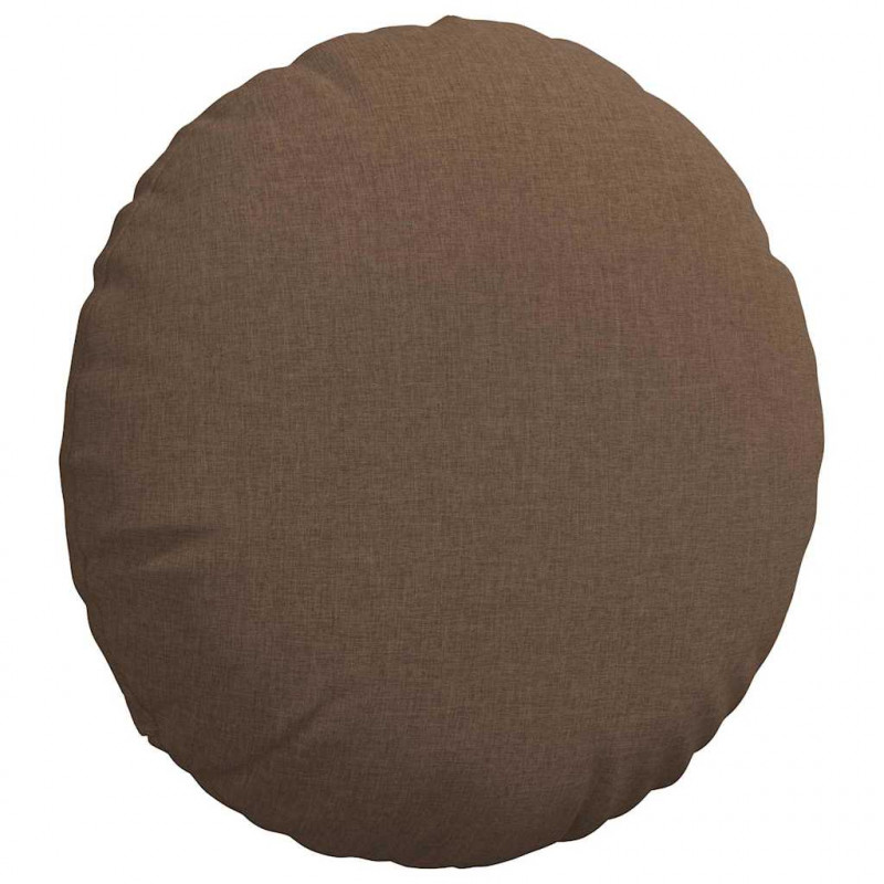Poduszki na siedziska 2 pcs Brązowy Ø50 x 19 cm tkanina