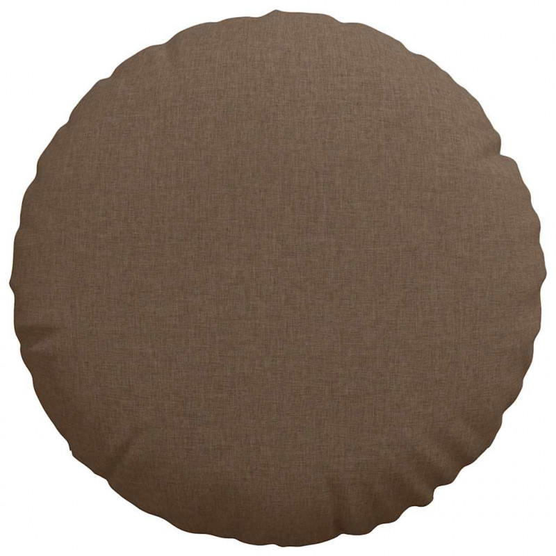Poduszki na siedziska 2 pcs Brązowy Ø50 x 19 cm tkanina