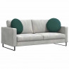 Poduszki na siedziska 2 pcs Ciemna zieleń Ø50 x 19 cm tkanina