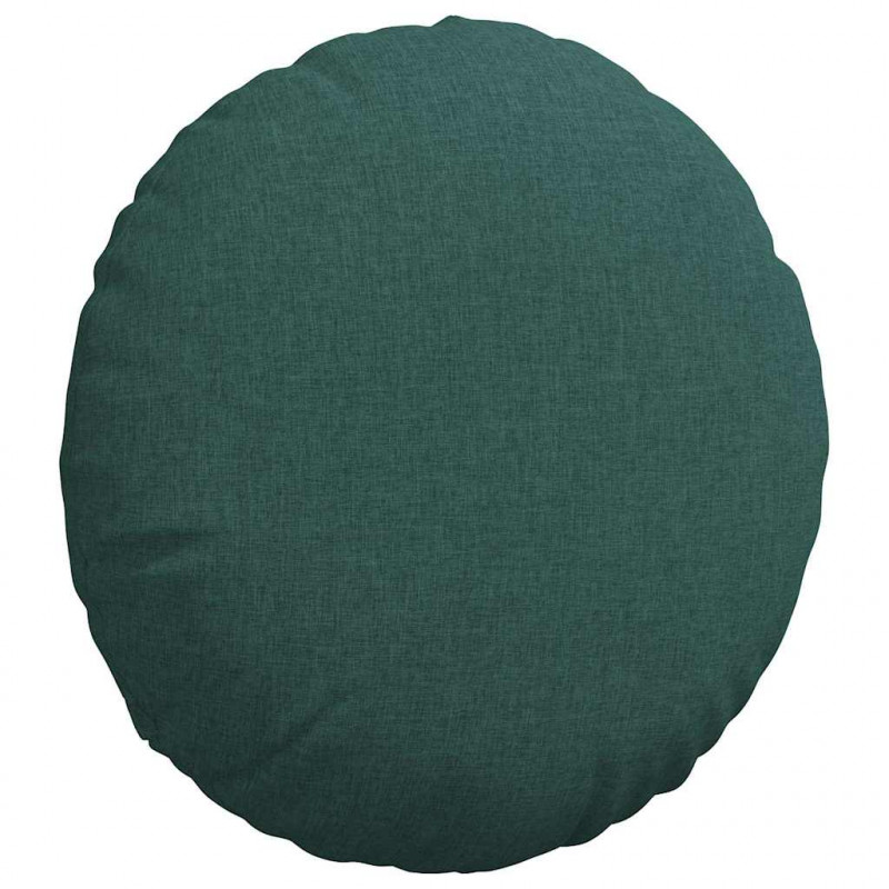 Poduszki na siedziska 2 pcs Ciemna zieleń Ø50 x 19 cm tkanina