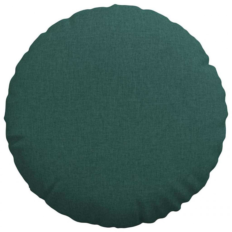 Poduszki na siedziska 2 pcs Ciemna zieleń Ø50 x 19 cm tkanina