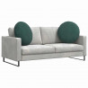 Poduszki na siedziska 2 pcs Ciemna zieleń Ø 80 x 29 cm Aksamit