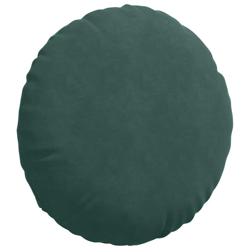 Poduszki na siedziska 2 pcs Ciemna zieleń Ø 80 x 29 cm Aksamit