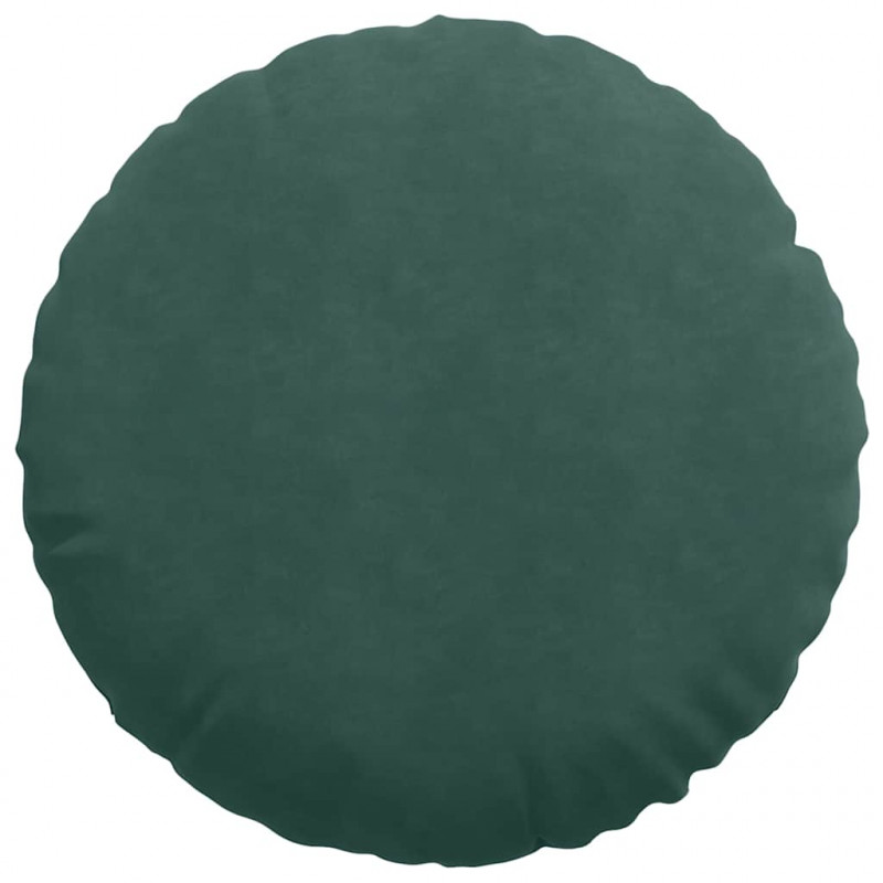 Poduszki na siedziska 2 pcs Ciemna zieleń Ø 80 x 29 cm Aksamit