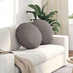 Poduszki na siedziska 2 pcs Ciemnoszary Ø50 x 19 cm tkanina
