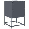 Szafki nocne, 2 szt., antracytowe, 36x39x60,5 cm, stal