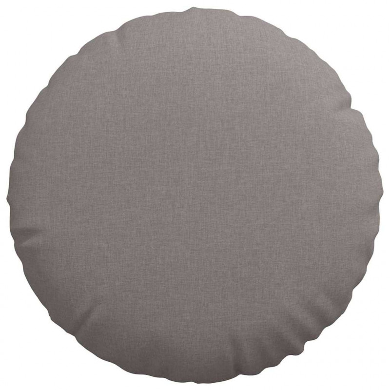 Poduszki na siedziska 2 pcs Ciemnoszary Ø50 x 19 cm tkanina
