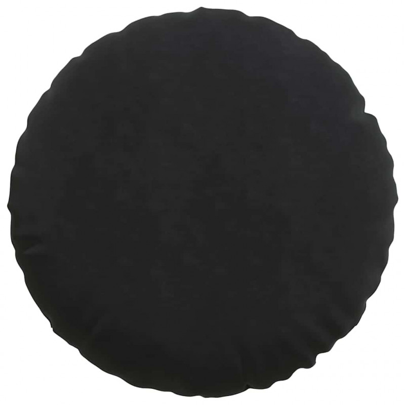 Poduszki na siedziska 2 pcs Czarny Ø 80 x 29 cm Aksamit