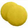 Poduszki na siedziska 2 pcs Żółty Ø 80 x 29 cm Aksamit