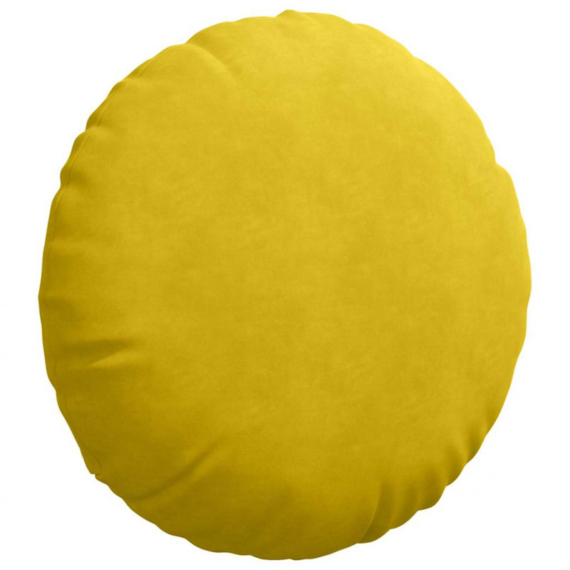 Poduszki na siedziska 2 pcs Żółty Ø 80 x 29 cm Aksamit