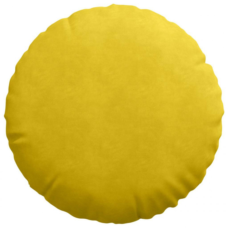 Poduszki na siedziska 2 pcs Żółty Ø 80 x 29 cm Aksamit