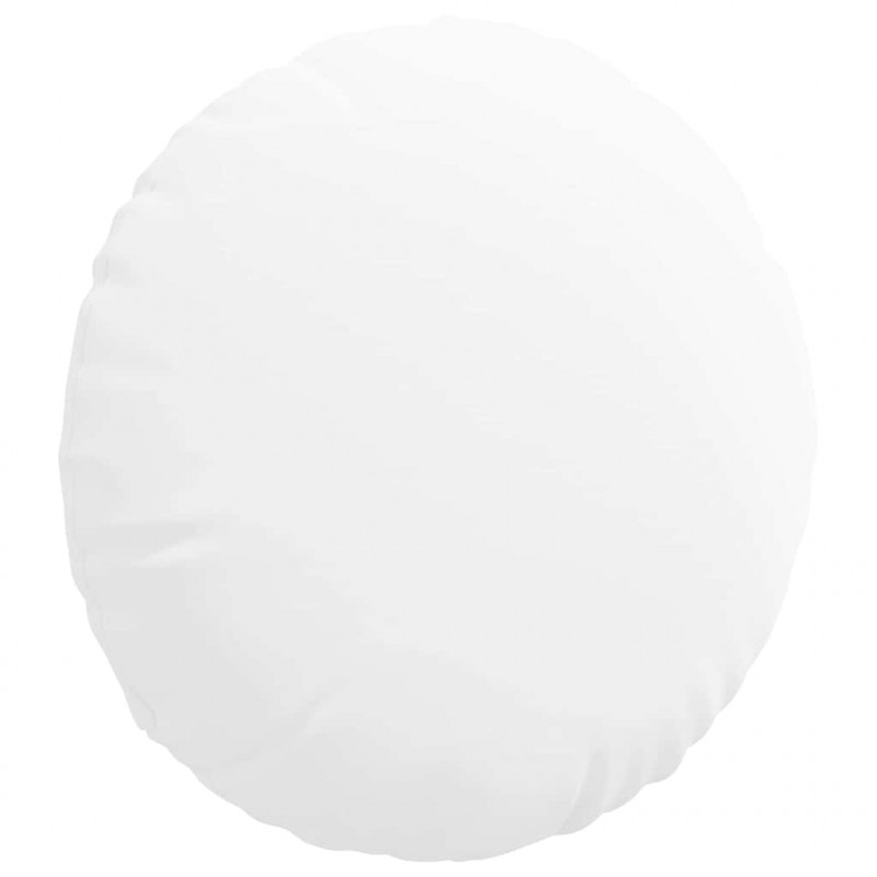Poduszki na siedziska 2 pcs Biały Ø50 x 19 cm tkanina