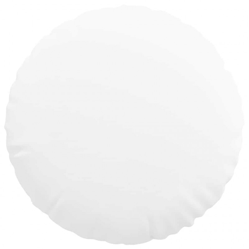 Poduszki na siedziska 2 pcs Biały Ø50 x 19 cm tkanina
