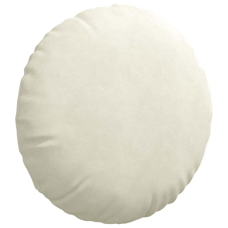 Poduszki na siedziska 2 pcs Kremowy Ø 80 x 29 cm Aksamit