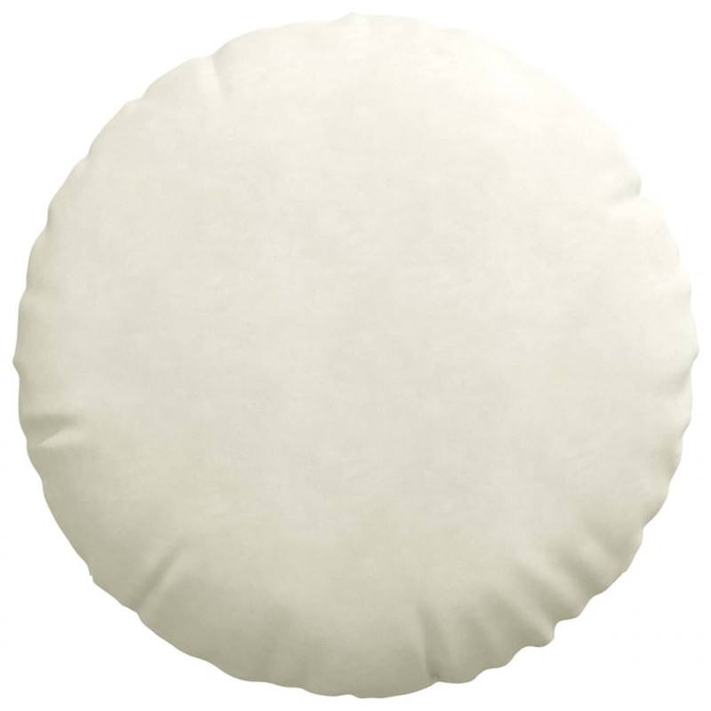 Poduszki na siedziska 2 pcs Kremowy Ø 80 x 29 cm Aksamit