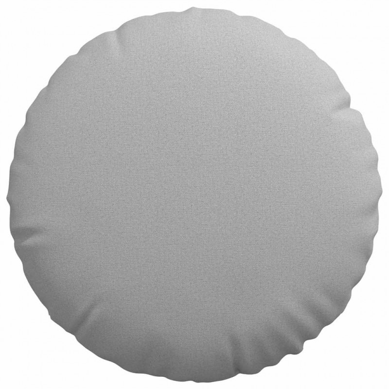 Poduszki na siedziska 2 pcs Szary chmur Ø50 x 19 cm tkanina