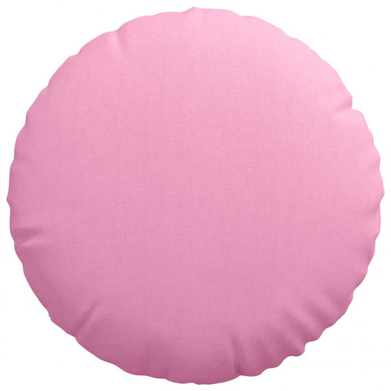 Poduszki na siedziska 2 pcs Różowy Ø50 x 19 cm tkanina