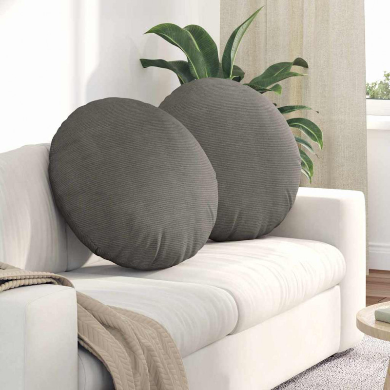 Poduszki na siedziska 2 pcs Jasnoszary Ø 80 cm