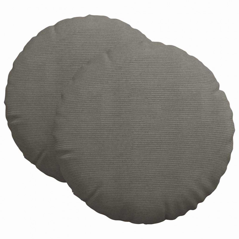Poduszki na siedziska 2 pcs Jasnoszary Ø 80 cm