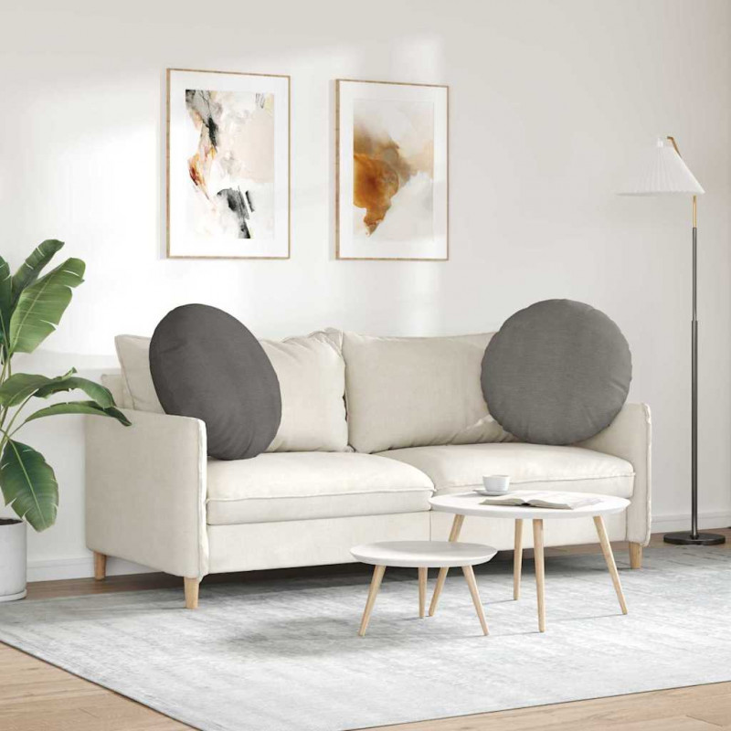 Poduszki na siedziska 2 pcs Jasnoszary Ø 80 cm