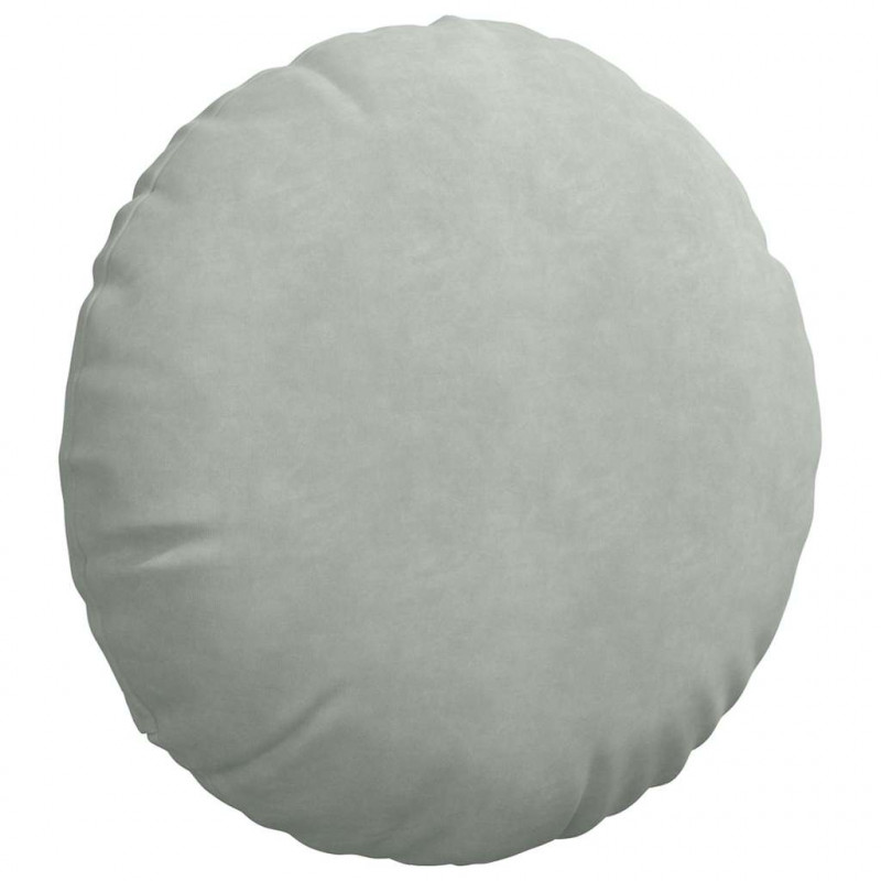 Poduszki na siedziska 2 pcs Jasnoszary Ø 40 x 13 cm Aksamit