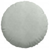 Poduszki na siedziska 2 pcs Jasnoszary Ø 40 x 13 cm Aksamit
